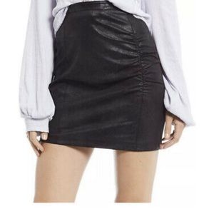 NWT Free People Faux Leather Mini Skirt Size S